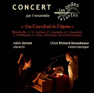 Affiche de Concert de musique baroque par l'ensemble Les Ondes galantes