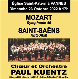 Affiche de Choeur et orchestre | Paul Kuentz : Mozart, symphonie 40 / Saint-Saëns requiem