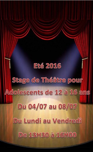 Affiche de Stage de Théâtre Adolescents de 12 à 16 ans