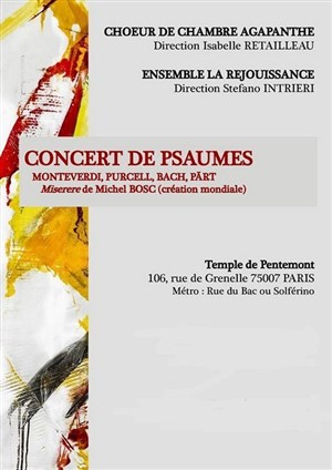Affiche de Choeur de chambre Agapanthe - Concert de psaumes