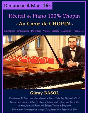Affiche de Récital de Piano 100% Chopin