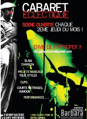 Affiche de Cabaret Eclectique : scene ouverte