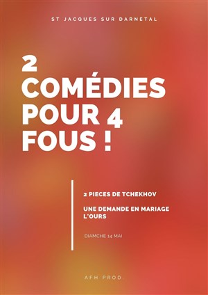 Affiche de 2 comédies pour 4 fous