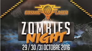 Affiche de Soirée Halloween famille lasergame