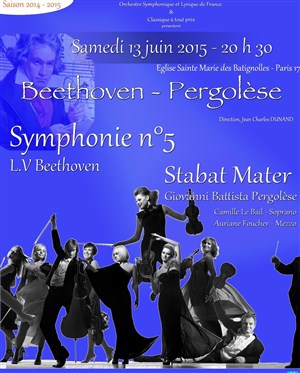 Affiche de 5 ème symphonie de Beethoven / Stabat Mater de Pergolèse