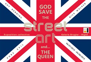 Affiche de God save the street art and... the Queen