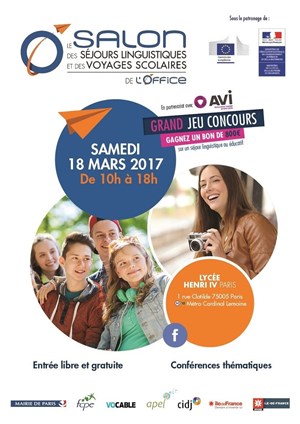 Affiche de Salon des séjours linguistiques et des voyages scolaires