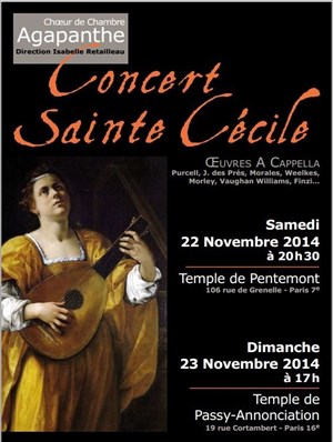 Affiche de Choeur de chambre Agapanthe | Concert Sainte Cécile