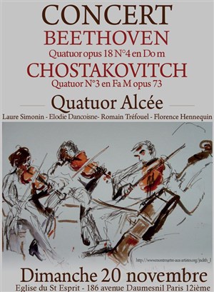 Affiche de Concert de quatuor à cordes