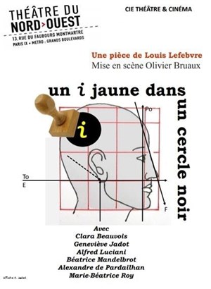 Affiche de Un i jaune dans un cercle noir