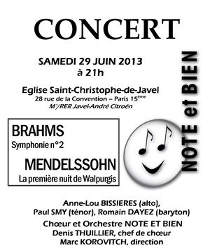 Affiche de Concert Note et Bien