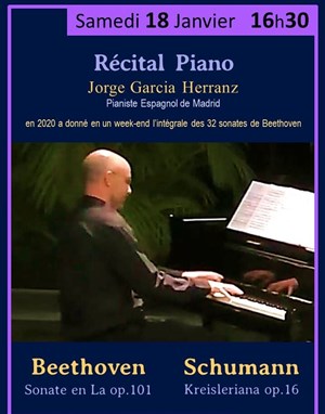 Affiche de Récital de Piano : Sonates de Beethoven et Schumann