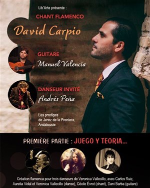 Affiche de Flamenco : David Carpio, Manuel Valencia, Andrés Peña + Juego y teoria danse flamenca Lieu :