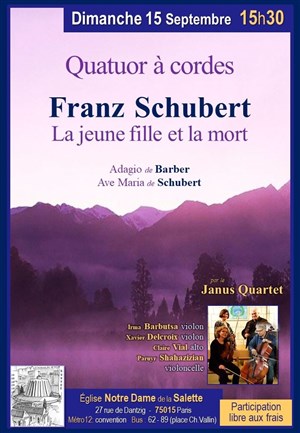 Affiche de Quatuor à cordes, Schubert : La jeune fille et la mort