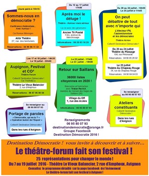Affiche de Destination Démocratie ! Journées d'ouverture !