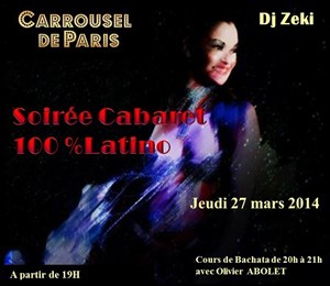 Affiche de Soirée Cabaret 100% Latino