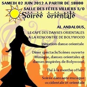 Affiche de Al Andalous, le café des danses orientales à la rencontre de Bollywood,  soirée dîner spectacle