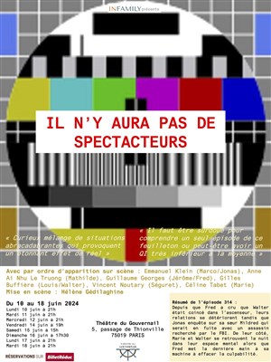 Affiche de Il n'y aura pas de spectateurs
