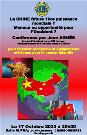 Affiche de La Chine 1ère puissance mondiale : menace ou opportunité pour l'Occident ? | conférence