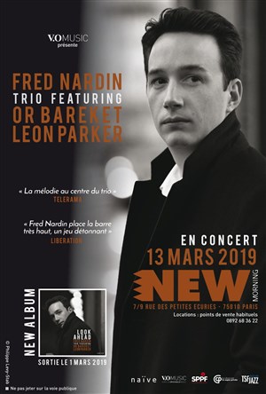 Affiche de Fred Nardin Trio feat. Or Bareket et Leon Parker