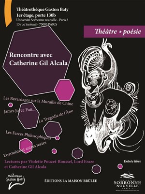 Affiche de Rencontre littéraire avec Catherine Gil Alcala