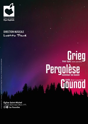 Affiche de Grieg, Pergolèse, Gounod