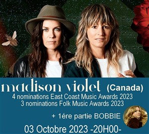 Affiche de Madison Violet + 1ère partie Bobbie