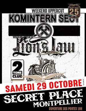 Affiche de Komintern sect + Lion's Law + Two Tone Club
