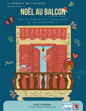 Affiche de Noël au balcon