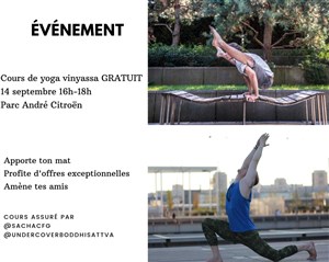 Affiche de Cours de Vinyasa Yoga gratuit