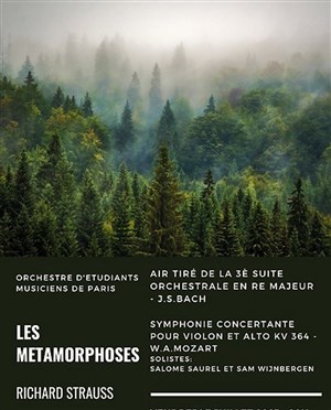 Affiche de Concert Symphonique : Strauss, Bach, Mozart