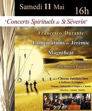 Affiche de Lamentations de Jérémie & Magnificat de Durante
