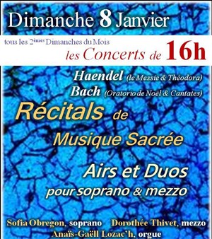 Affiche de Haendel : Le Messie + Bach : Oratorio de Noël
