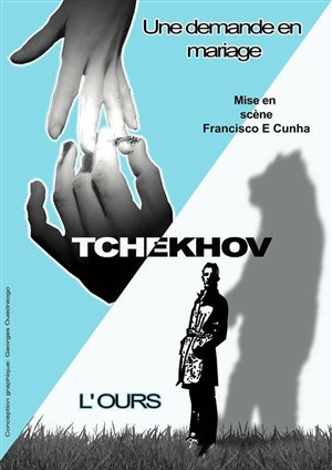 Affiche de 2 farces en 1 acte de Tchekhov