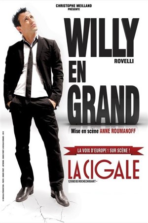 Affiche de Willy Rovelli dans Willy en grand | mise en scène par Anne Roumanoff