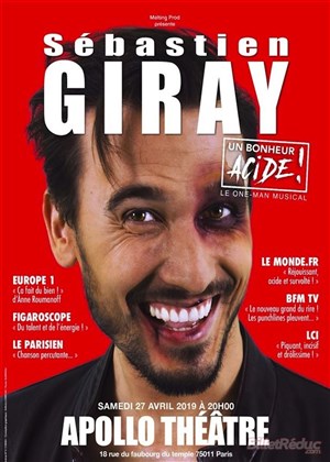 Affiche de Sebastien Giray dans Un bonheur acide