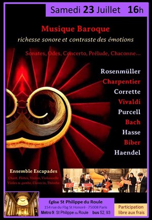 Affiche de Musique Baroque : richesse sonore et contraste des émotions