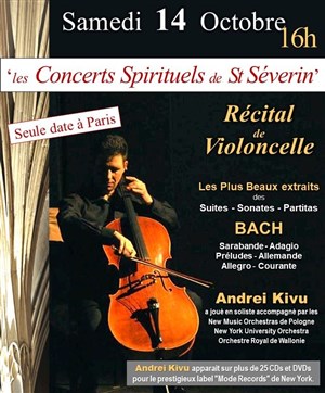 Affiche de Récital de violoncelle : Les plus beaux extraits de J-S Bach