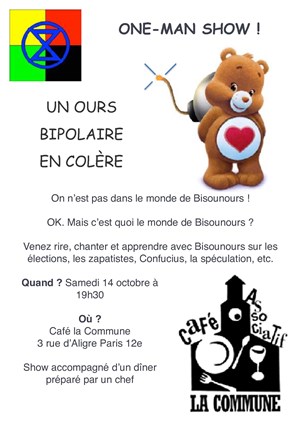 Affiche de Un ours bipolaire en colère : conférence gesticulée