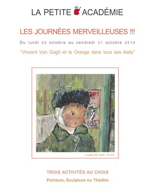 Affiche de Stage de la Toussaint de La Petite Académie