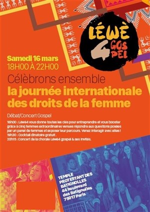 Affiche de Lèwé 4 Gospel - Journée Mondiale de la Femme