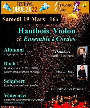 Affiche de Concert pour les 22 ans du Festival Oboe de Paris