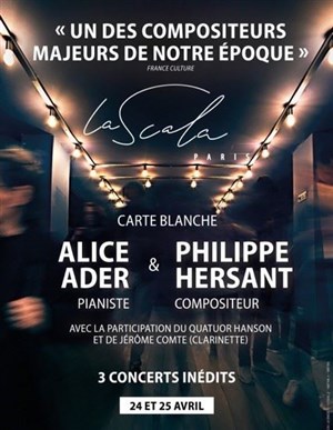 Affiche de Carte blanche à Alice Ader et Philippe Hersant