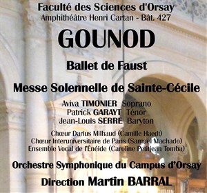 Affiche de Gounod : Messe à Sainte Cécile et Ballet de Faust