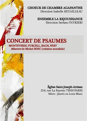Affiche de Choeur de chambre Agapanthe - Concert de psaumes