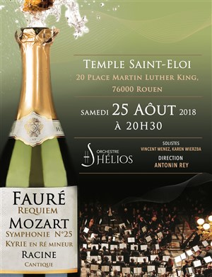 Affiche de Requiem de Fauré / Kyrie en ré mineur de Mozart/ Cantique de Jean-Racine / Symphonie 25 de Mozart