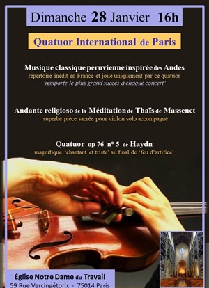 Affiche de Musique classique péruvienne inspirée des Andes