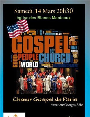 Affiche de Choeur gospel de paris direction Georges Séba