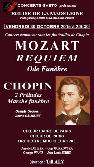 Affiche de Funérailles de Frédéric Chopin