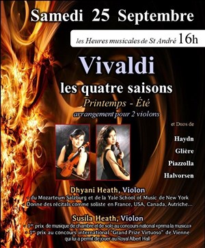 Affiche de Vivaldi, les quatre saisons : version pour 2 violons